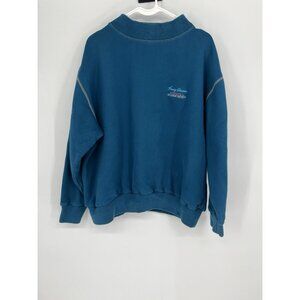 Vintage 90s Mark Scot Tommy Armour 855s Crew Neck Turquoise Contrast Stitch L